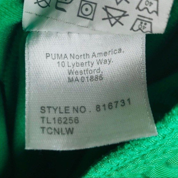 Puma Track Sweatshirt, Green, Black, Size Medium - Picture 8 of 10